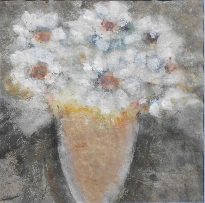 Pintura intitulada "bouquet" por June Stapleton, Obras de arte originais, Óleo