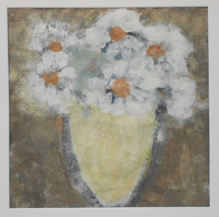 Painting titled "bouquet" by June Stapleton, Original Artwork, Oil