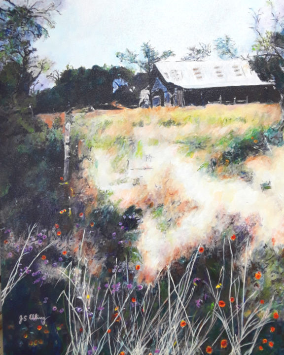 Painting titled "Springtime in Texas" by J S Ellington, Original Art, Acrylic
