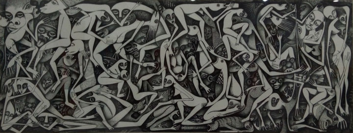Dessin intitulée "Mitos e verdades so…" par Mamintelane, Œuvre d'art originale, Stylo à bille