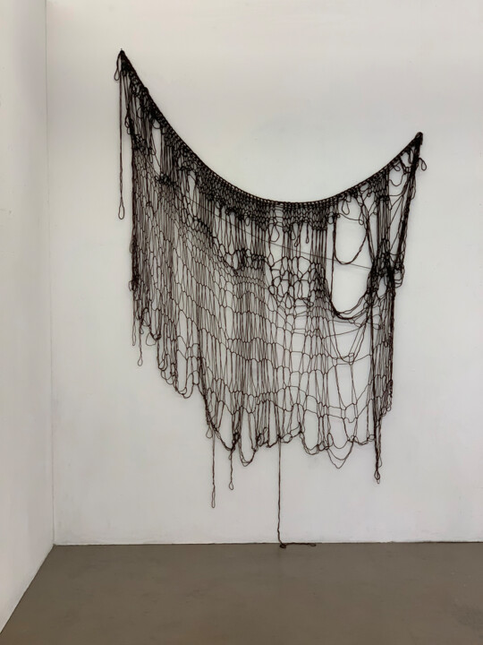Art textile intitulée "Pele" par Juliana Birrento, Œuvre d'art originale, Fil
