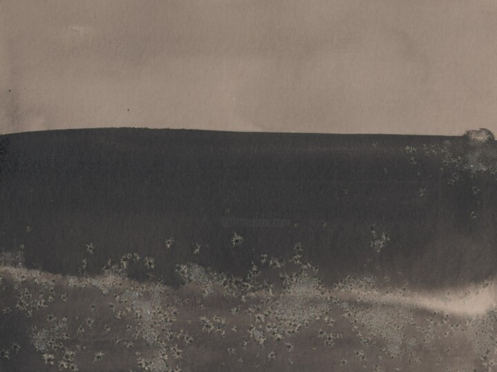 Tekening getiteld "paysage" door Ju Ma, Origineel Kunstwerk, Inkt