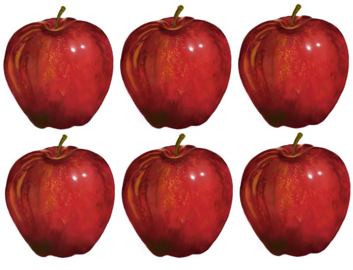 Digital Arts titled "red apples" by Almanzart, Original Artwork