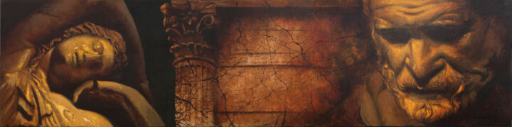 Peinture intitulée "Neural" par Juan Álvarez Cebrián, Œuvre d'art originale, Huile Monté sur Châssis en bois