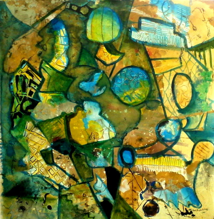 Pittura intitolato "Relações de tempos" da Juan Angelo, Opera d'arte originale, Olio