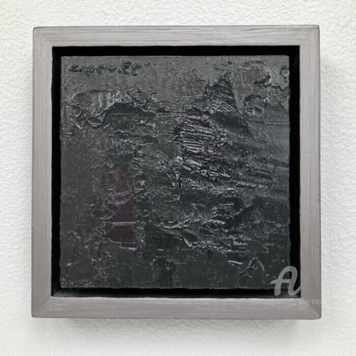 Malerei mit dem Titel "DEEP NIGHT" von Juan Aponte, Original-Kunstwerk, Öl