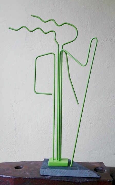 Sculpture titled ""PEREGRINO"" by Juan Carlos Sánchez De La Nieta, Original Artwork, Metals