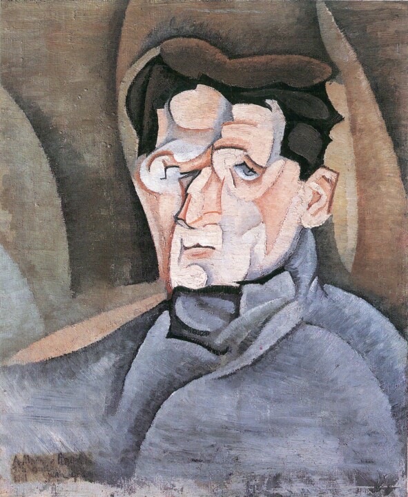 Картина под названием "Portrait Maurice Ra…" - Juan Gris, Подлинное произведение искусства, Масло