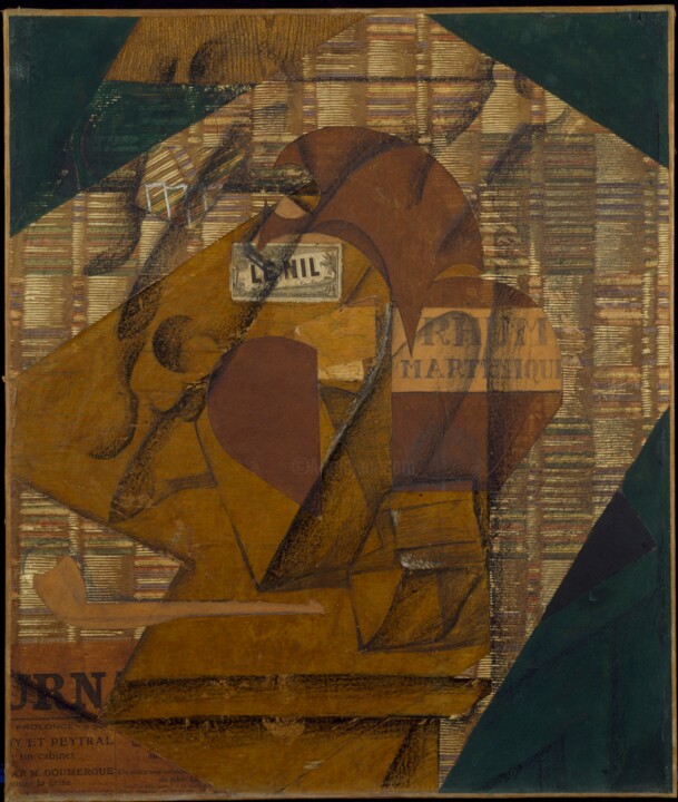 Pittura intitolato "Bouteille de rhum e…" da Juan Gris, Opera d'arte originale, Olio