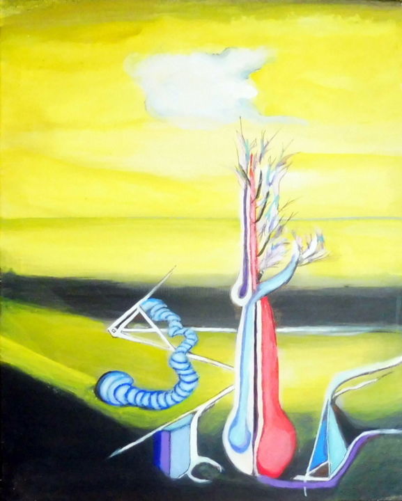 Schilderij getiteld "Crepusculo" door Juan Luis Gandulfo, Origineel Kunstwerk, Acryl