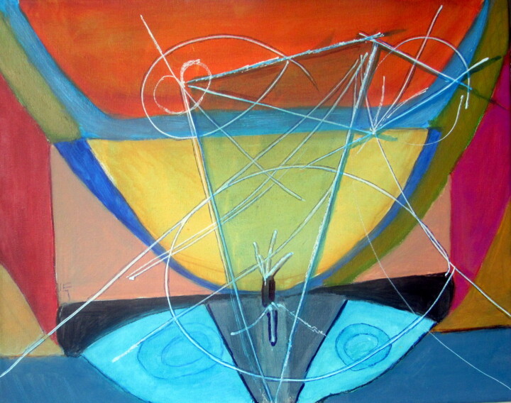Painting titled "TRANSPARENCIA" by Juan Luis Gandulfo, Original Artwork, Acrylic Mounted on Wood Stretcher frame