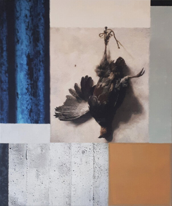 Pintura titulada "Dead partridge sque…" por Juan Maria Bollé, Obra de arte original, Acrílico