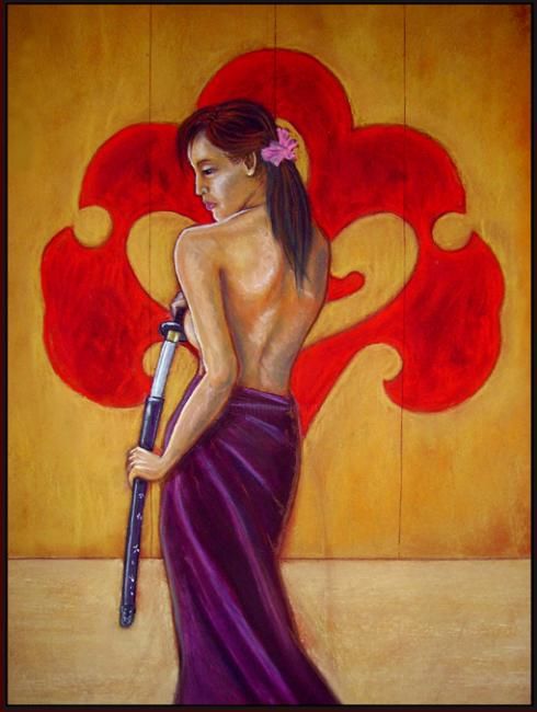 "samourai girl" başlıklı Resim Christo tarafından, Orijinal sanat
