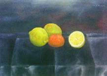 Peinture intitulée "limones" par Juan C Romero, Œuvre d'art originale
