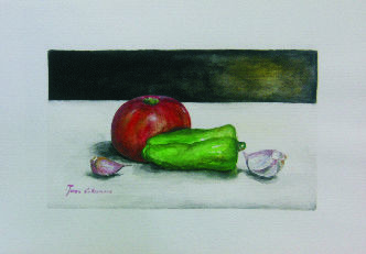 Peinture intitulée "vegatales manchegos…" par Juan C Romero, Œuvre d'art originale