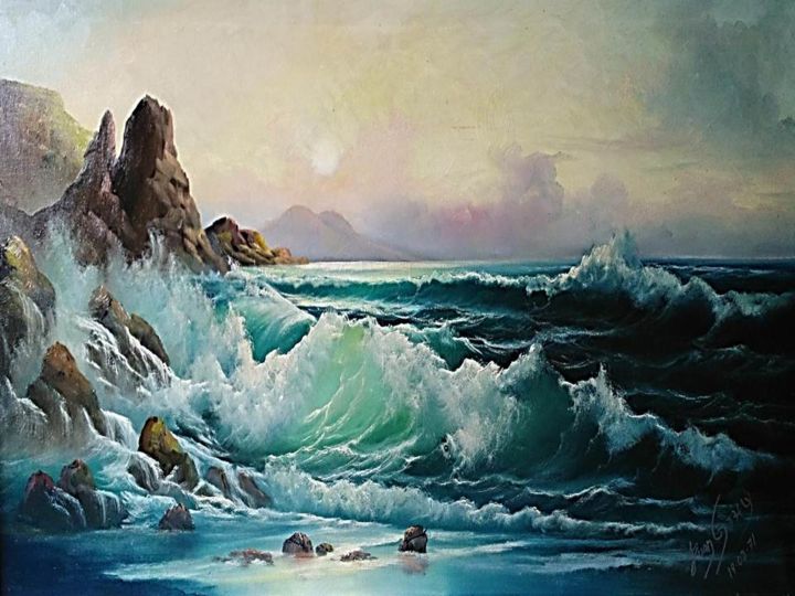 Painting titled "la-tempestad.jpg" by Juangomy, Original Artwork, Oil