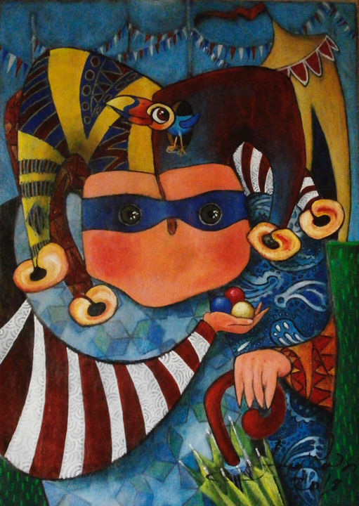 Peinture intitulée ""AMISTAD"" par Juan Carlos Gacía Marrero, Œuvre d'art originale, Acrylique