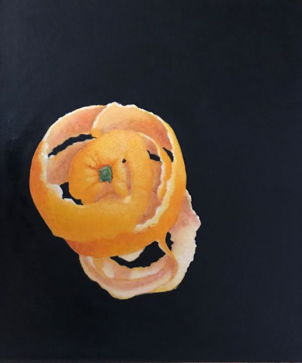 Schilderij getiteld "An Orange Peel" door Juan Manuel Alvarez-Ossa, Origineel Kunstwerk, Acryl