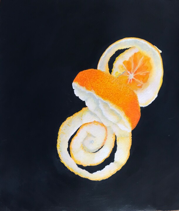 Malerei mit dem Titel "An Orange peel. Stu…" von Juan Manuel Alvarez-Ossa, Original-Kunstwerk, Acryl