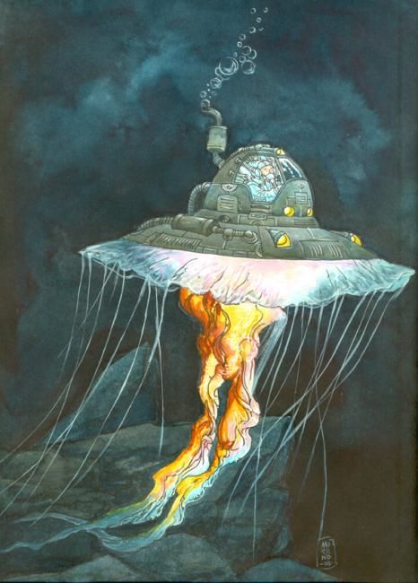 Painting titled "medusa" by Juan Moreno Figueredo, Original Artwork