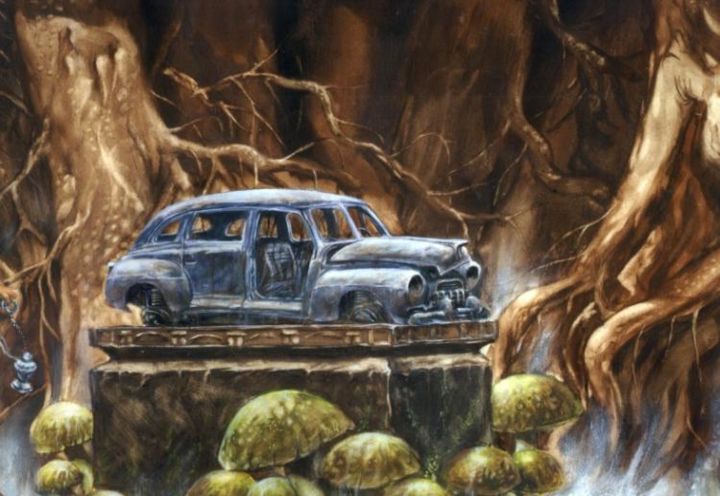 Pittura intitolato "automovil" da Juan Moreno Figueredo, Opera d'arte originale