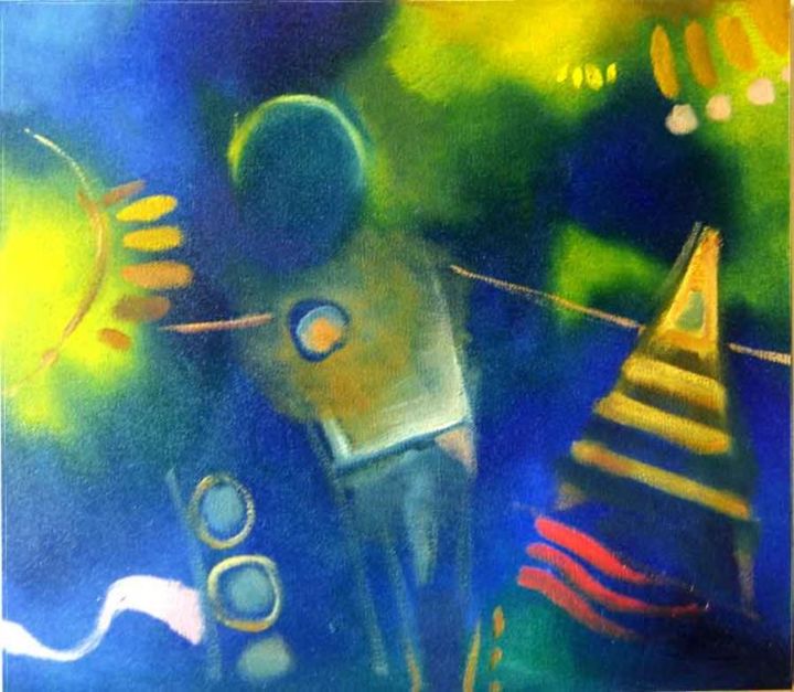 Pintura titulada "abstraccion 6" por Juan Ramón Sierra, Obra de arte original, Oleo