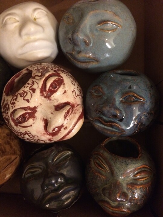 Sculpture titled "Pinch Pots" by Juarez Hawkins, Original Artwork, Ceramics