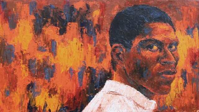 Peinture intitulée "The Look" par Juarez Hawkins, Œuvre d'art originale, Huile