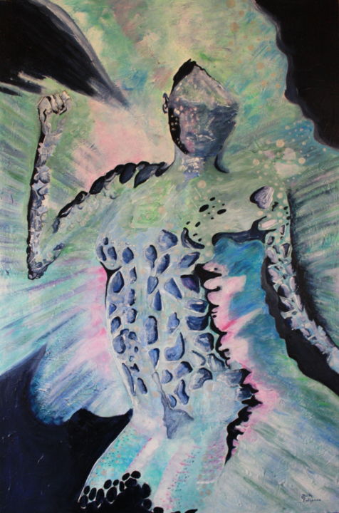Картина под названием "L'avatar" - Judith Prodhomme, Подлинное произведение искусства, Акрил