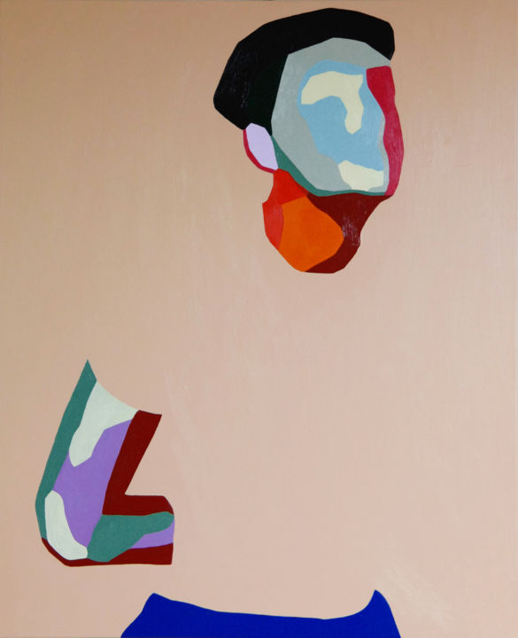 Painting titled "t's okay to be a li…" by Young Park, Original Art, Oil