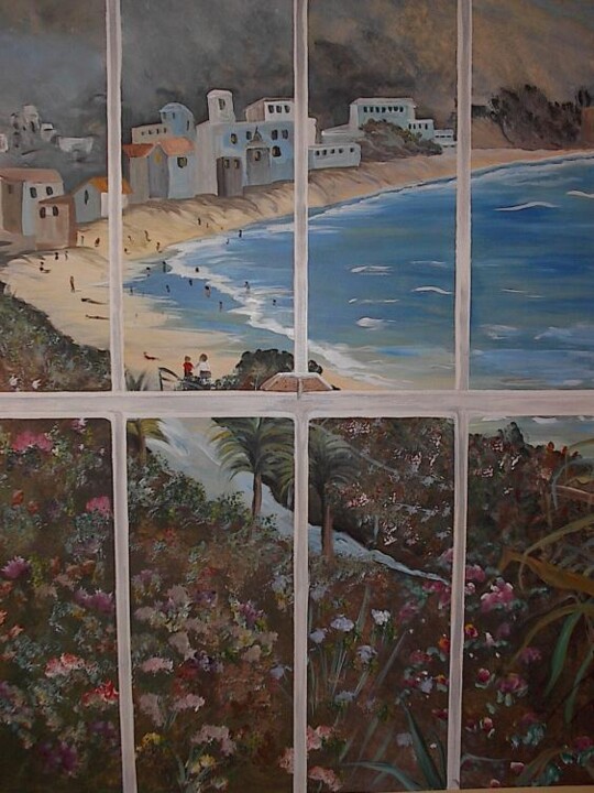 Painting titled "Italian Faux Window" by Judi Diamant, Original Artwork