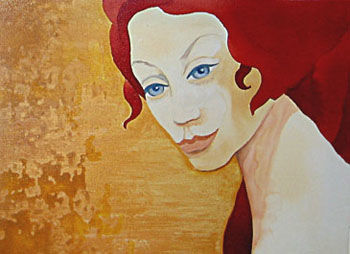 Картина под названием "The woman" - Judita Zidziuniene, Подлинное произведение искусства