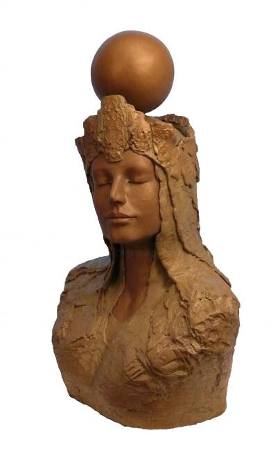 Escultura titulada "conte de fées" por Judith Franken, Obra de arte original, Cerámica