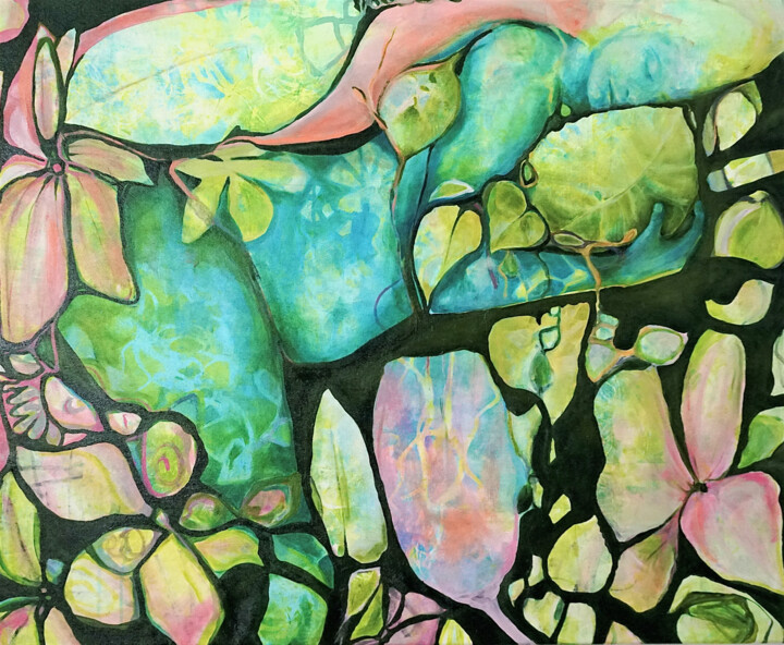 제목이 "Nature´s Lullaby"인 미술작품 Judith Riemer로, 원작, 아크릴 나무 들것 프레임에 장착됨