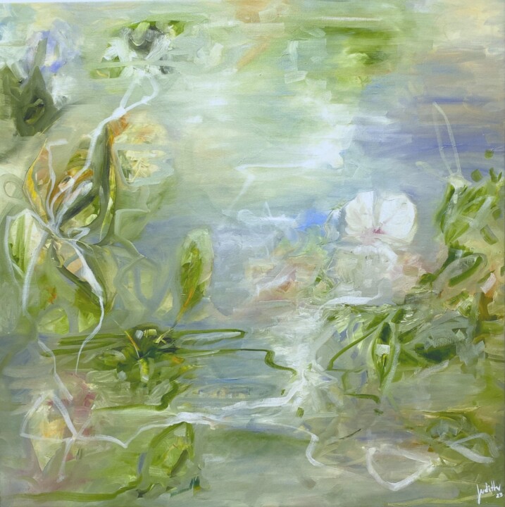 Malerei mit dem Titel "Uferstill - Shore T…" von Judith Riemer, Original-Kunstwerk, Öl