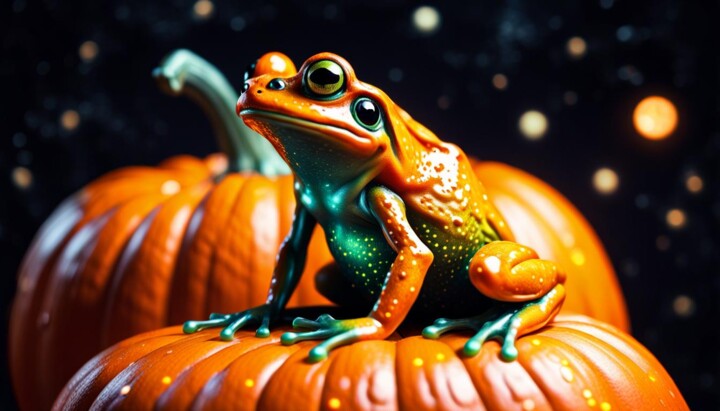 Digitale Kunst mit dem Titel "Happy Halloween" von Judith Simonis, Original-Kunstwerk, KI-generiertes Bild