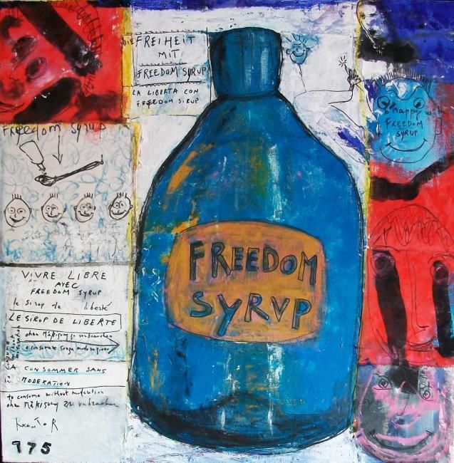 Картина под названием "FREEDOM SYRUP" - Judith Kaantor, Подлинное произведение искусства