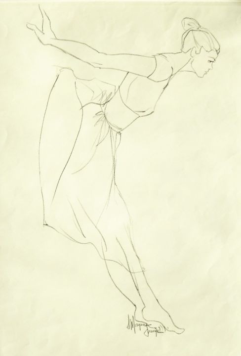 Disegno intitolato "Flying" da Judy Morgan, Opera d'arte originale, Carbone