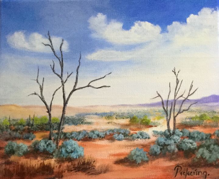 Painting titled "Mt Gipps 2" by Judy Pickering, Original Artwork, Acrylic