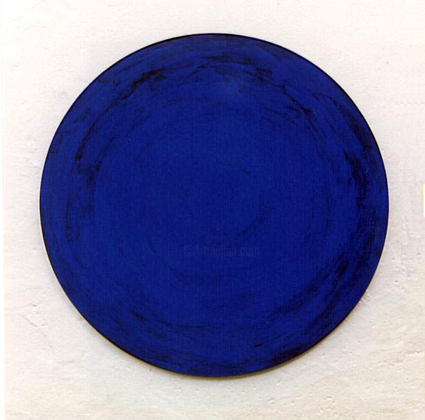 Peinture intitulée "Blauer Gong" par Jürgen Lang, Œuvre d'art originale