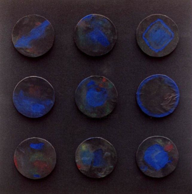 Malerei mit dem Titel "Blaustrophe" von Jürgen Lang, Original-Kunstwerk