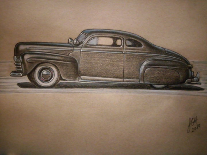Drawing titled "1947 ford" by Jg, Original Artwork, Pencil