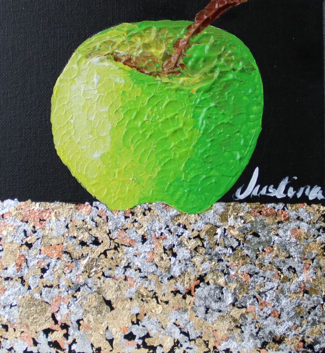 Painting titled "Apple Star justina" by Justina, Original Artwork