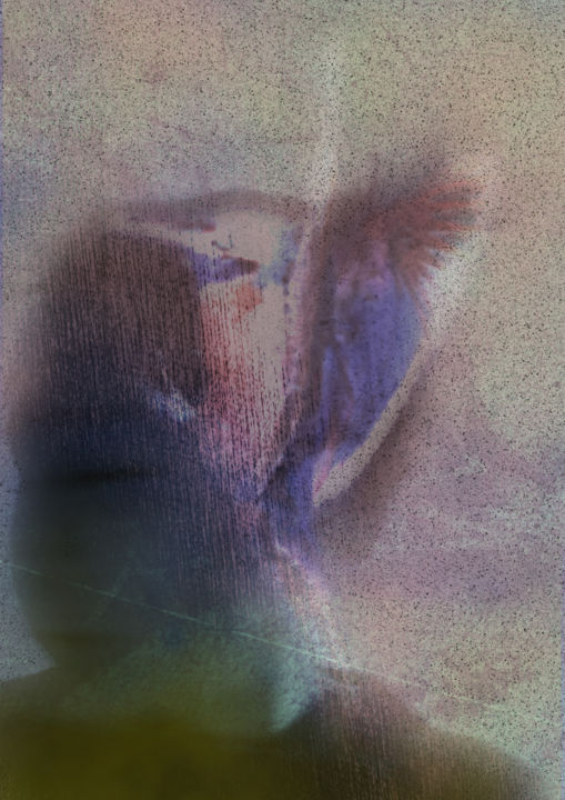 Arte digital titulada "Bird in a cage" por Julianna Dávid, Obra de arte original, Foto-montaje