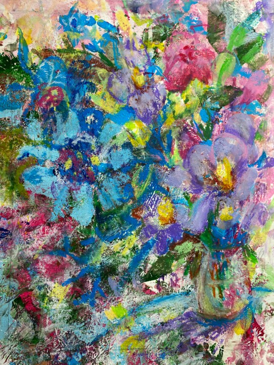 Dessin intitulée ""spring mood" 3" par Julia Abramoshvili, Œuvre d'art originale, Acrylique