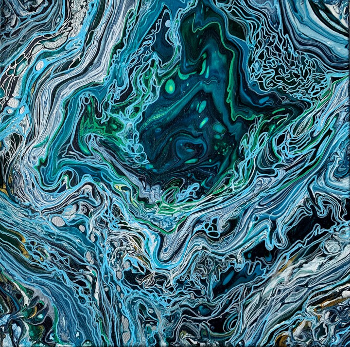 Картина под названием "Deep water" - Julia Brinkfrau, Подлинное произведение искусства, Акрил