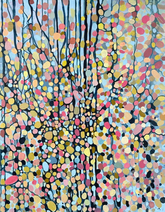 Malerei mit dem Titel "Large abstract bota…" von Julia Brinkfrau, Original-Kunstwerk, Acryl