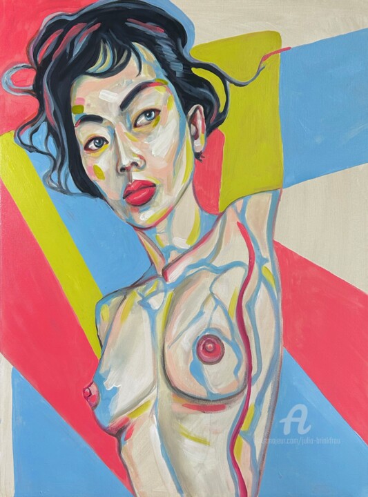 Painting titled "Contemporary woman…" by Julia Brinkfrau, Original Artwork, Acrylic