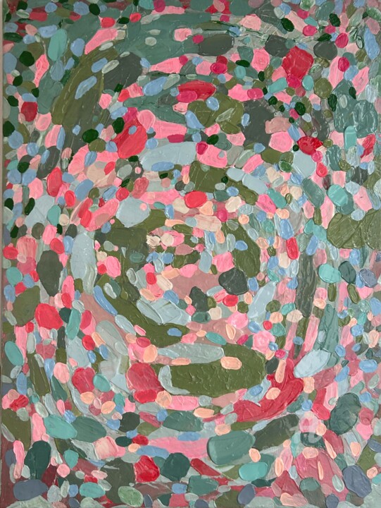 Malerei mit dem Titel "Large bright colorf…" von Julia Brinkfrau, Original-Kunstwerk, Acryl