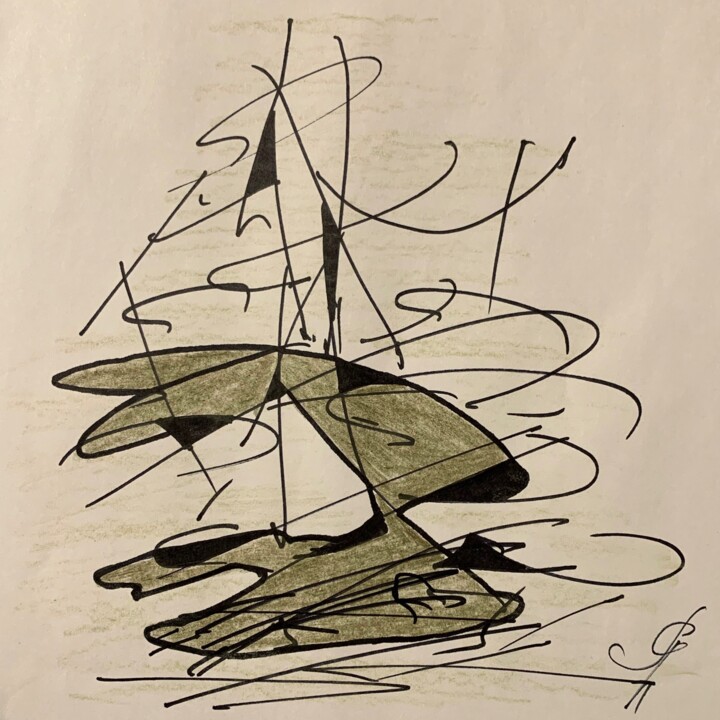 Рисунок под названием ""Yer" series "Dream…" - Julia Cherekaeva, Подлинное произведение искусства, Цветные карандаши